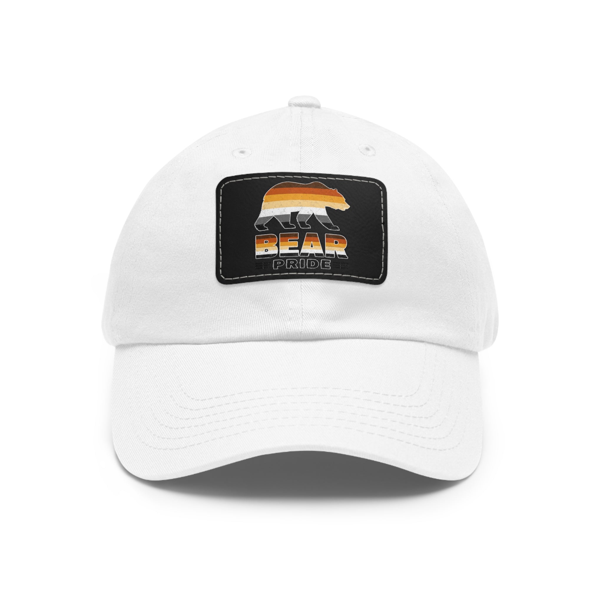 Bear Pride Dad Hat with Leather Patch — 'Bear' Pride Cap