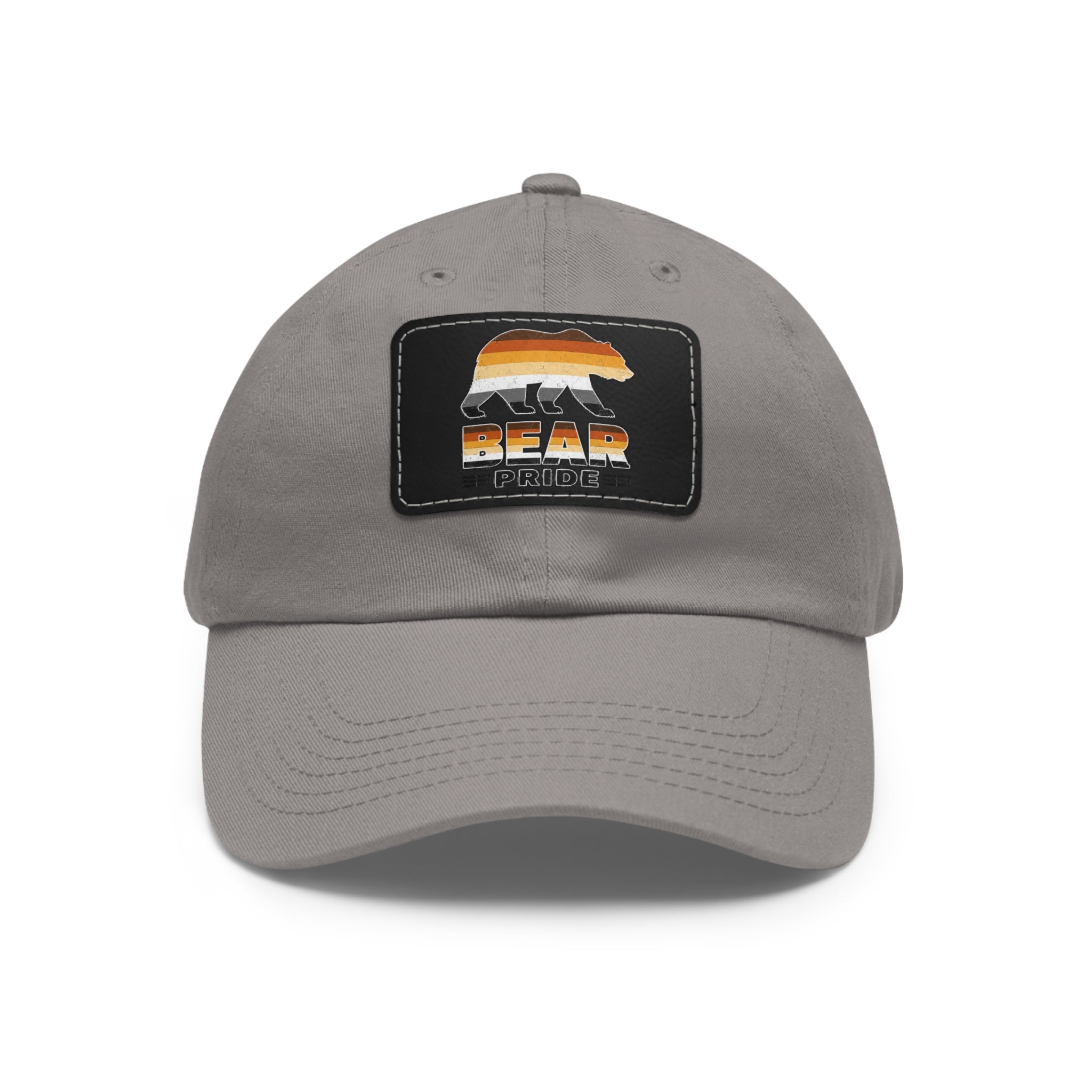 Bear Pride Dad Hat with Leather Patch — 'Bear' Pride Cap