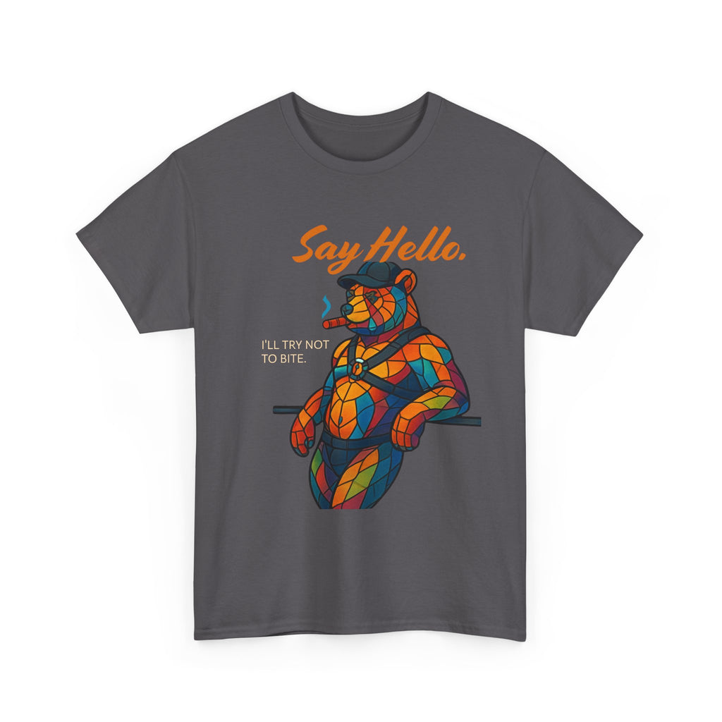 Bear Daddy Cigar Tee — "Say Hello, I’ll Try Not to Bite"
