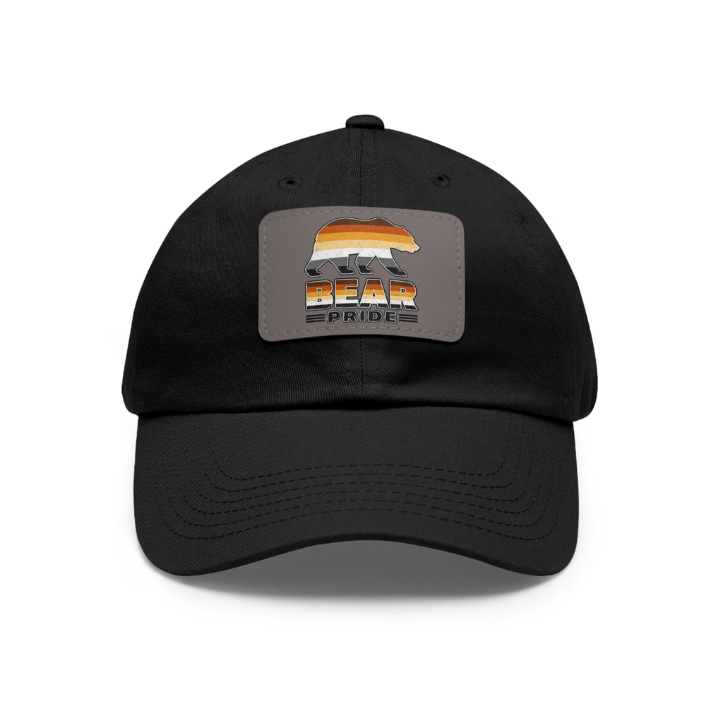 Bear Pride Dad Hat with Leather Patch — 'Bear' Pride Cap