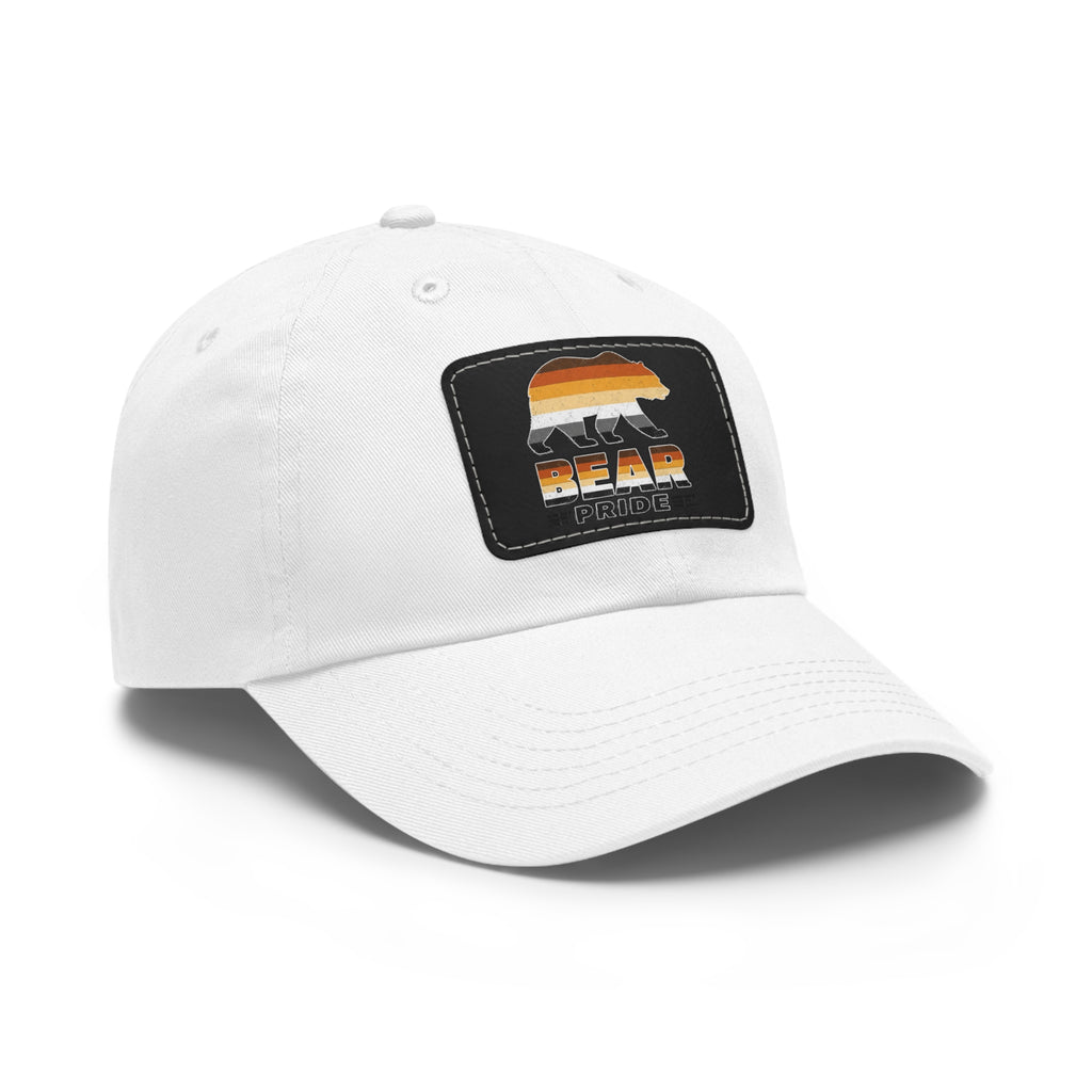 Bear Pride Dad Hat with Leather Patch — 'Bear' Pride Cap