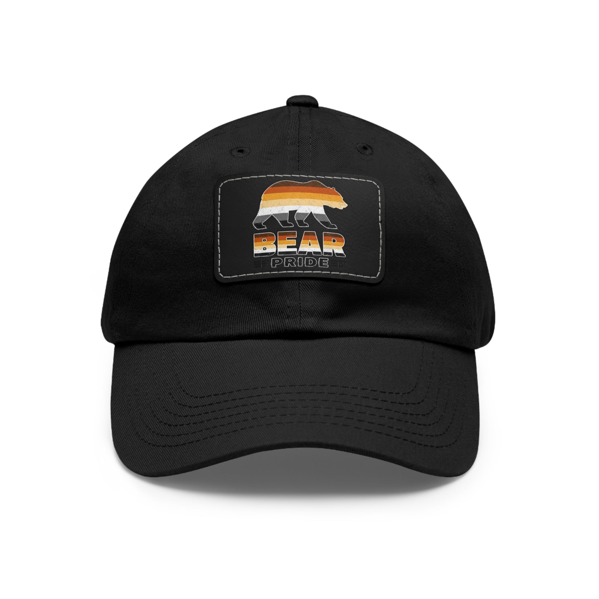 Bear Pride Dad Hat with Leather Patch — 'Bear' Pride Cap