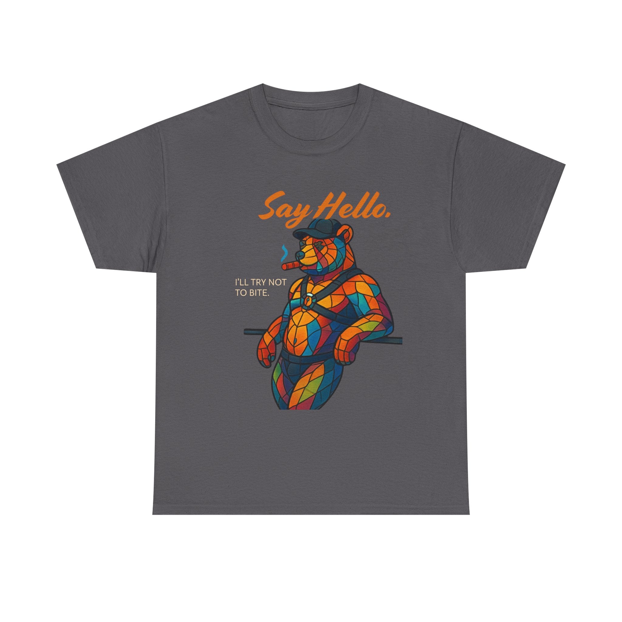 Bear Daddy Cigar Tee — "Say Hello, I’ll Try Not to Bite"
