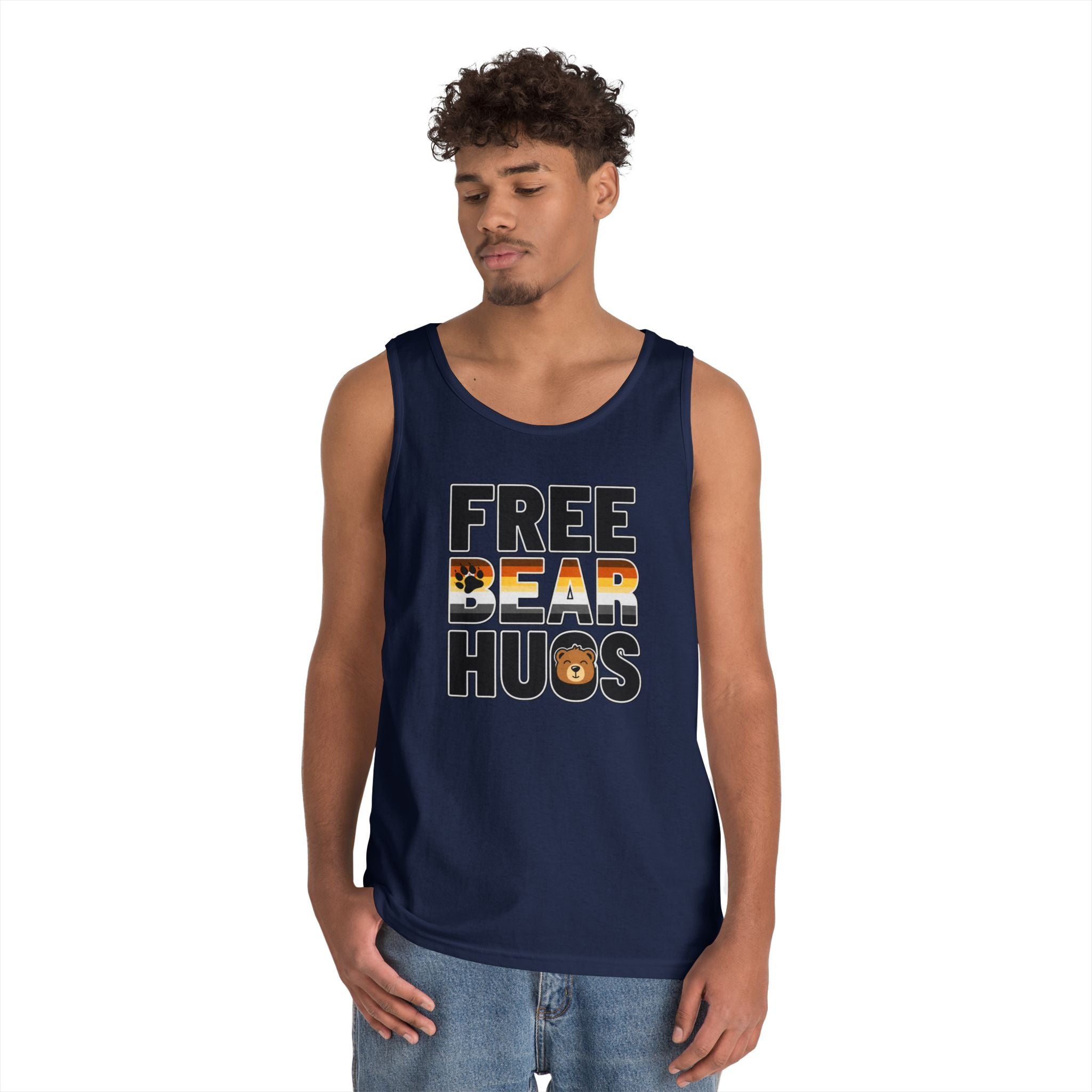 Bear Hugs Tank Top — "Easy Breezy" Bear Lover Graphic