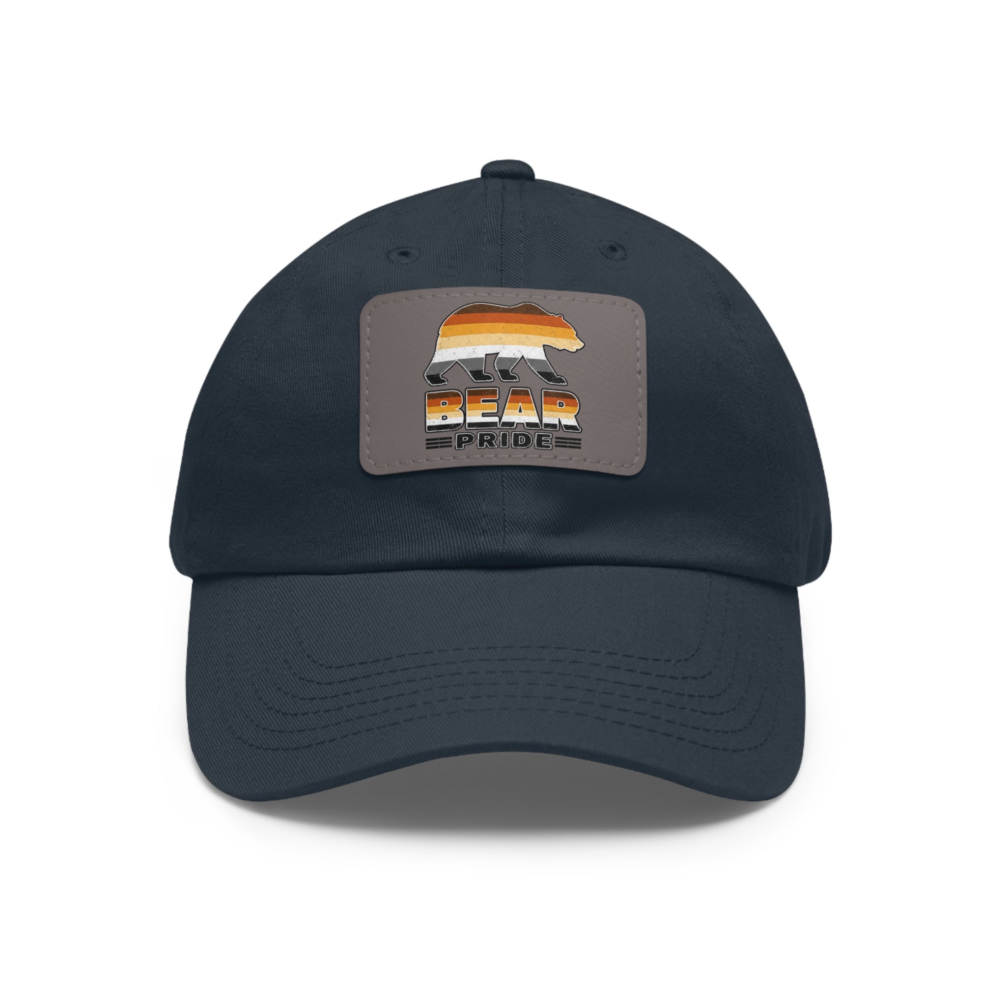 Bear Pride Dad Hat with Leather Patch — 'Bear' Pride Cap