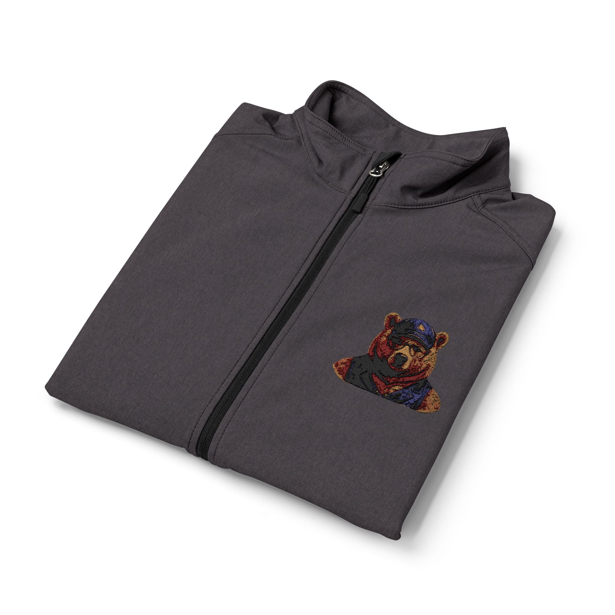 Bear Logo Soft Shell Vest — Leather Cap Bear Design