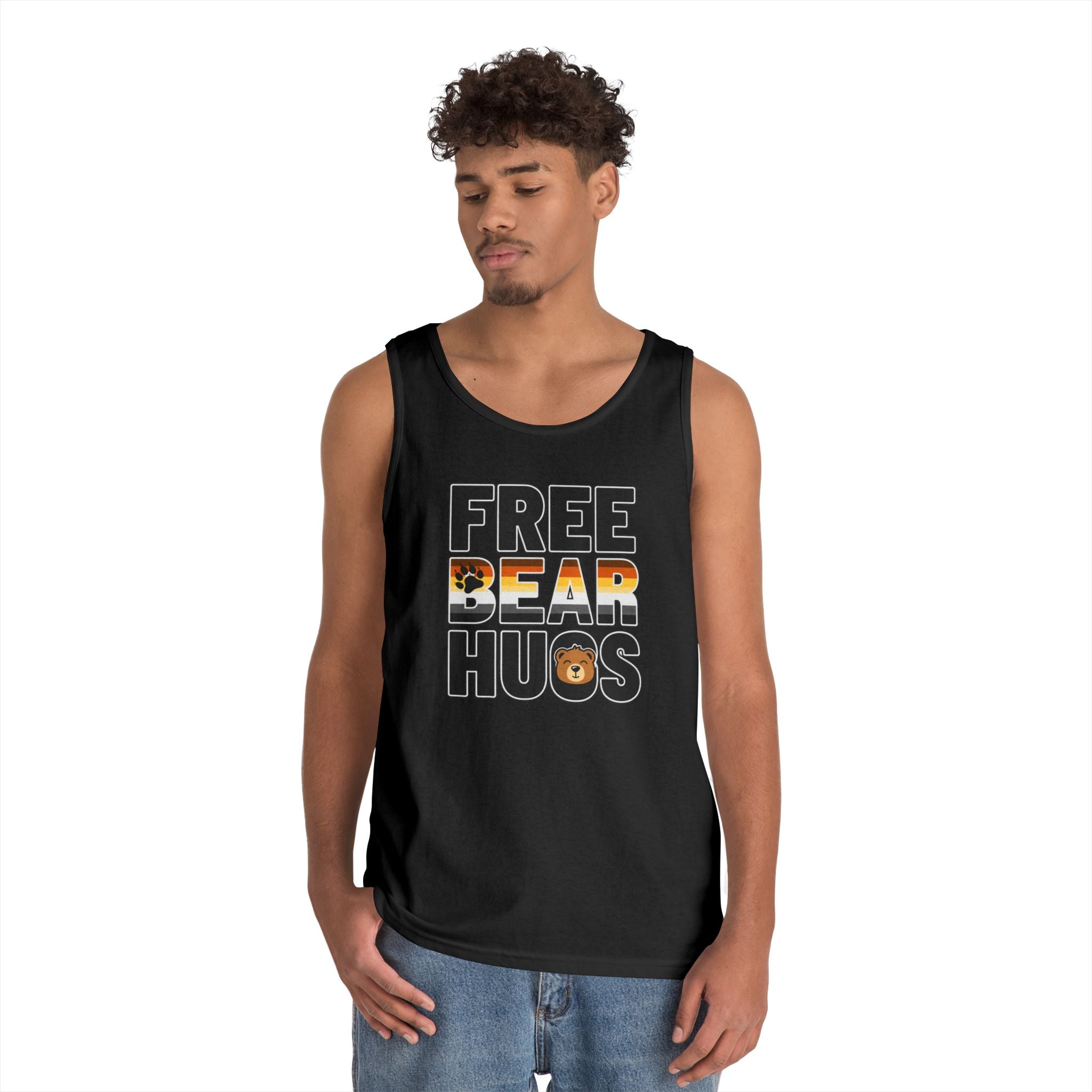 Bear Hugs Tank Top — "Easy Breezy" Bear Lover Graphic