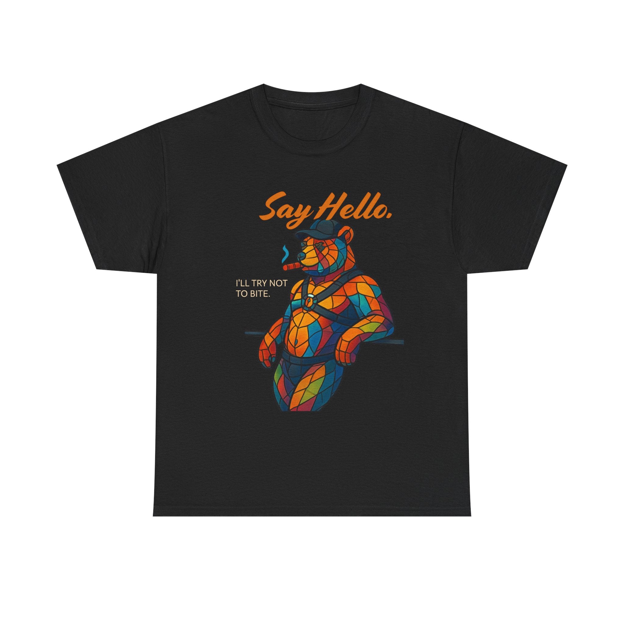 Bear Daddy Cigar Tee — "Say Hello, I’ll Try Not to Bite"