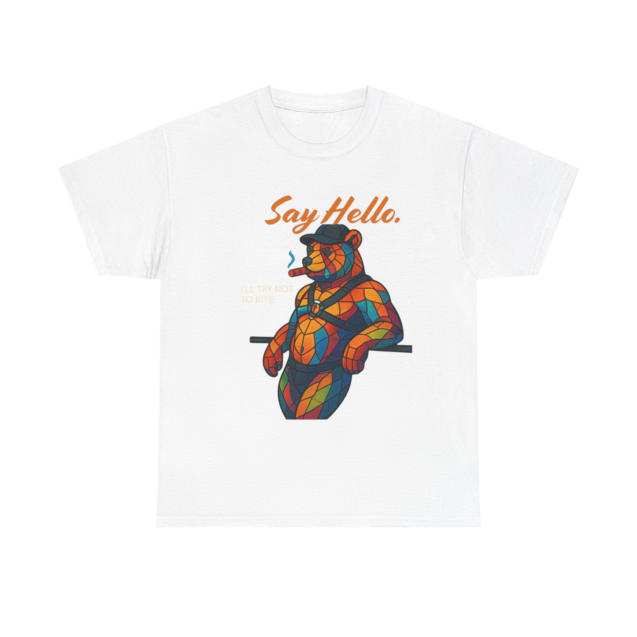Bear Daddy Cigar Tee — "Say Hello, I’ll Try Not to Bite"