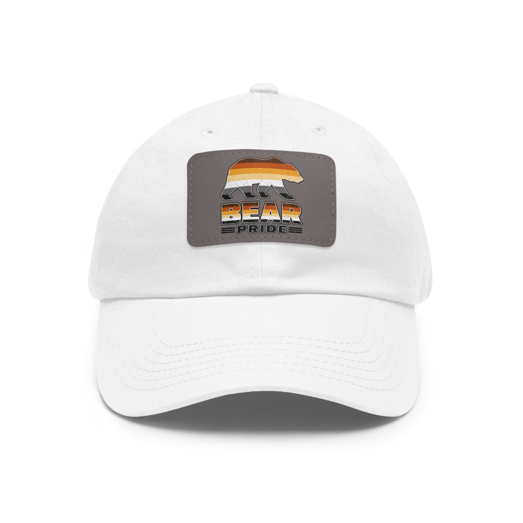 Bear Pride Dad Hat with Leather Patch — 'Bear' Pride Cap