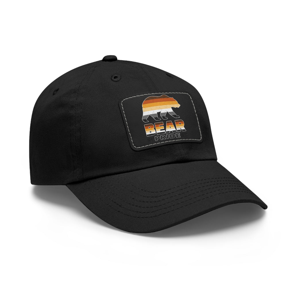 Bear Pride Dad Hat with Leather Patch — 'Bear' Pride Cap